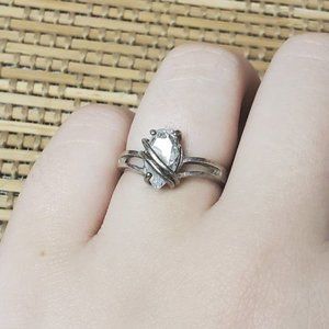 Chateau D'Argent White Gold Sterling Silver Ring
